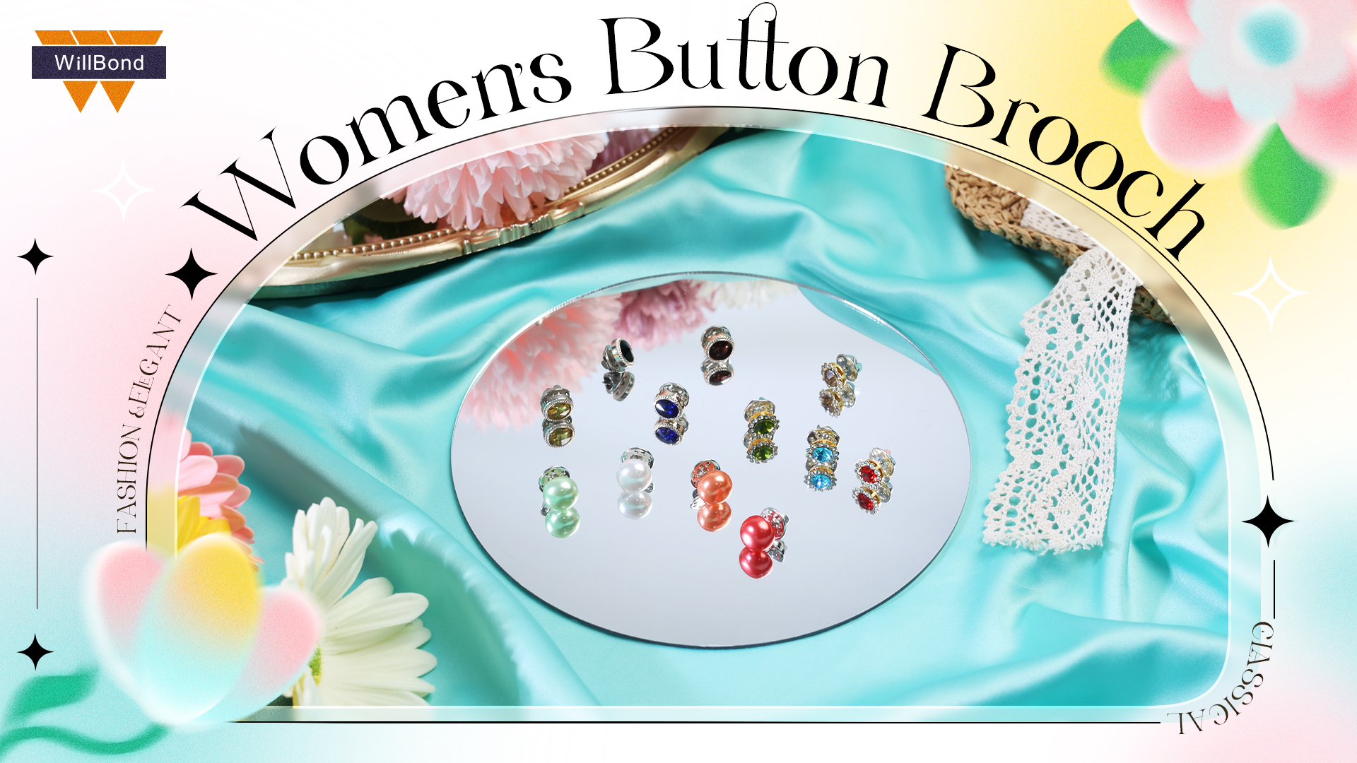Amazon.com: WILLBOND 30 Pcs Women Shirt Brooch Buttons Mini Cover