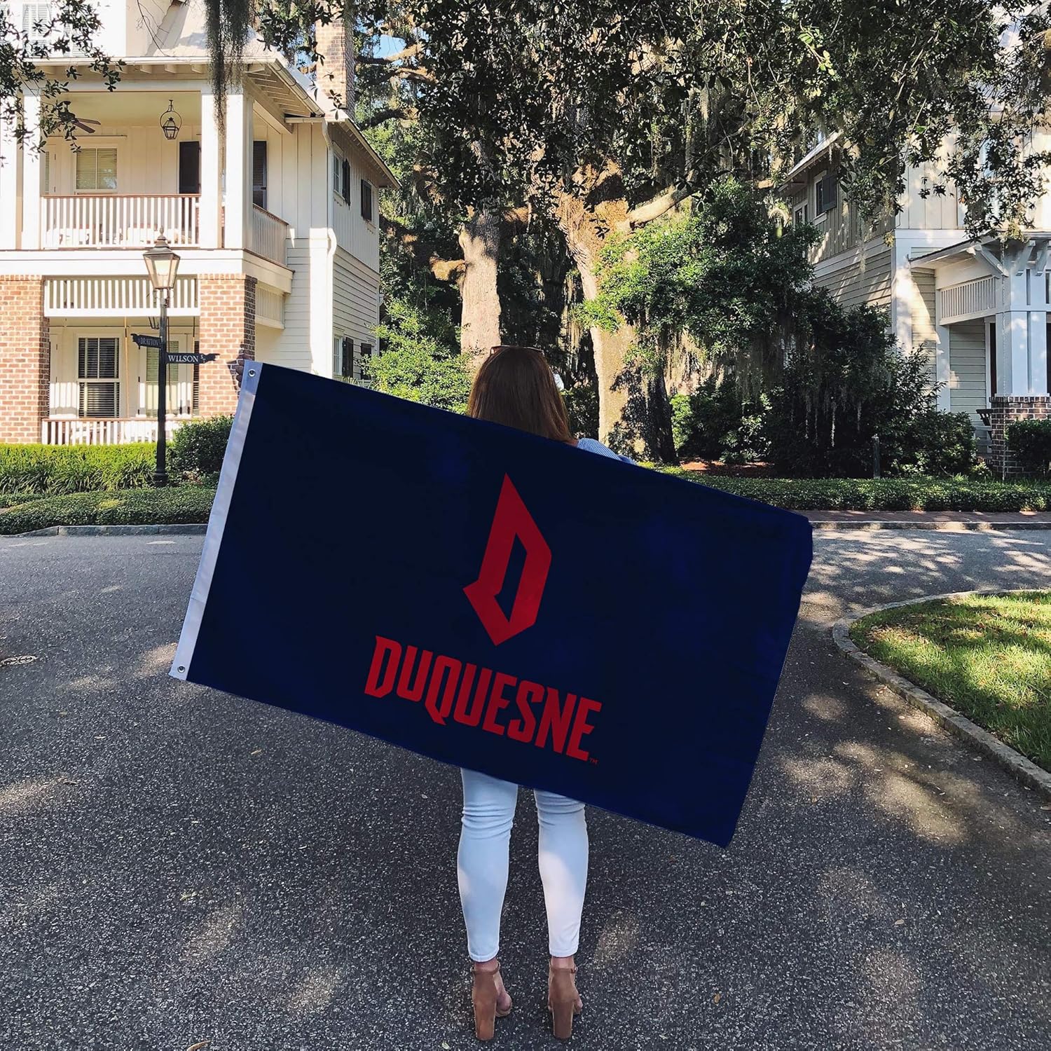 Desert Cactus Duquesne University DU Flag - 3 x 5 Feet Dukes Banner, Indoor/Outdoor Durable Fabric, 100% Polyester Design (Style 1) - Image 5