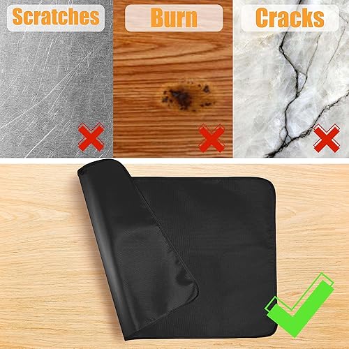 Miniatura 4 de Alfombrillas resistentes al calor de 25 x 19.5 pulgadas para parrilla al aire libre para proteger tu mesa de preparación y mesa de parrilla al aire