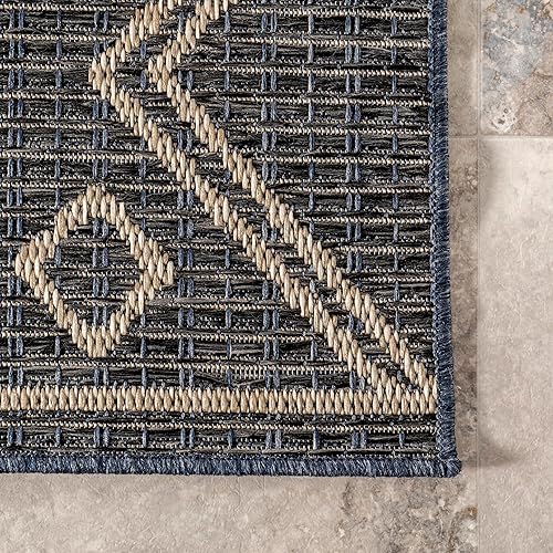 Miniatura 5 de nuLOOM Julieta Diamonded Helix - Alfombra para interiores y exteriores, 5 x 8 pies, color gris