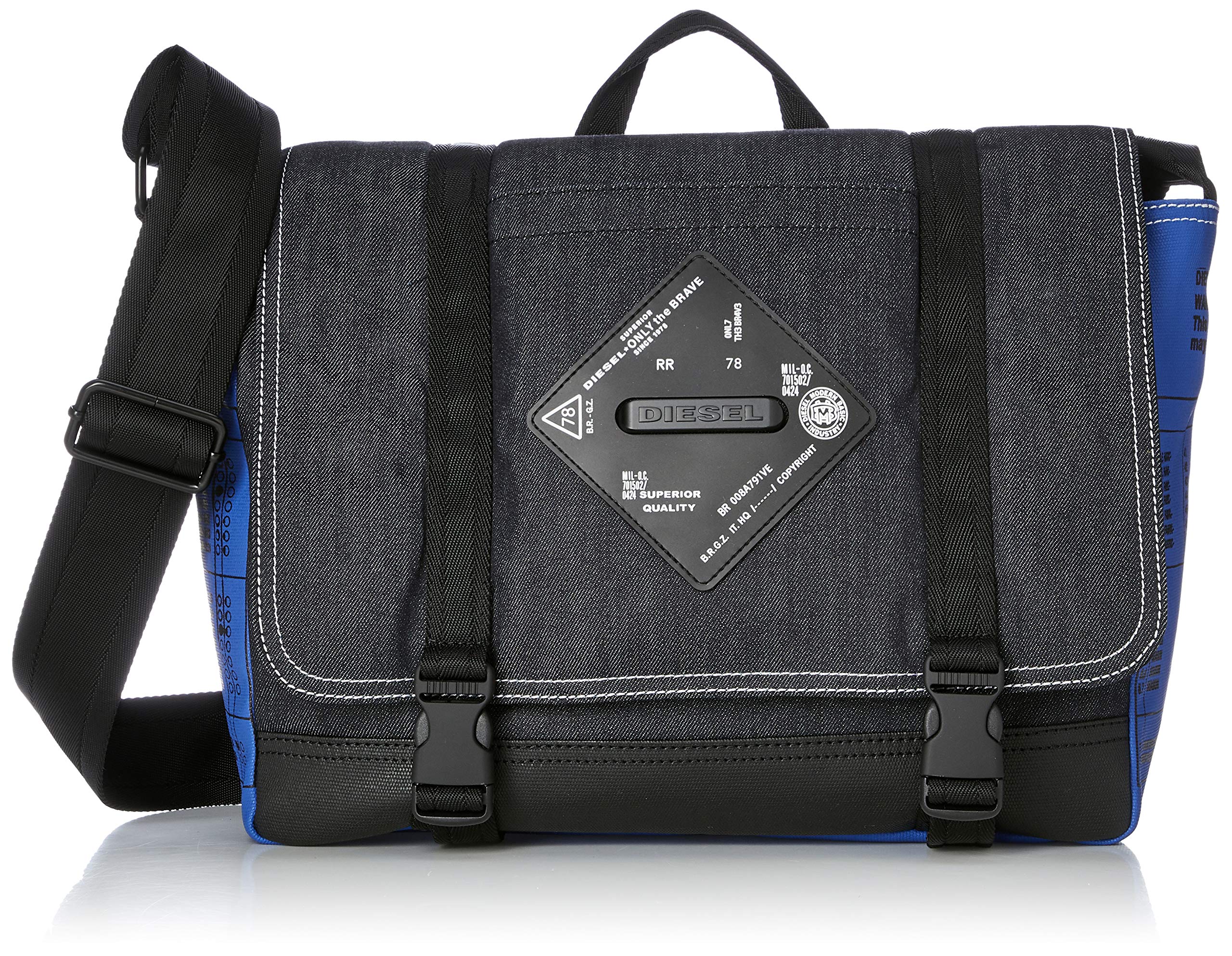Diesel Men's Messenger Bag, Blue/Black, Unisex