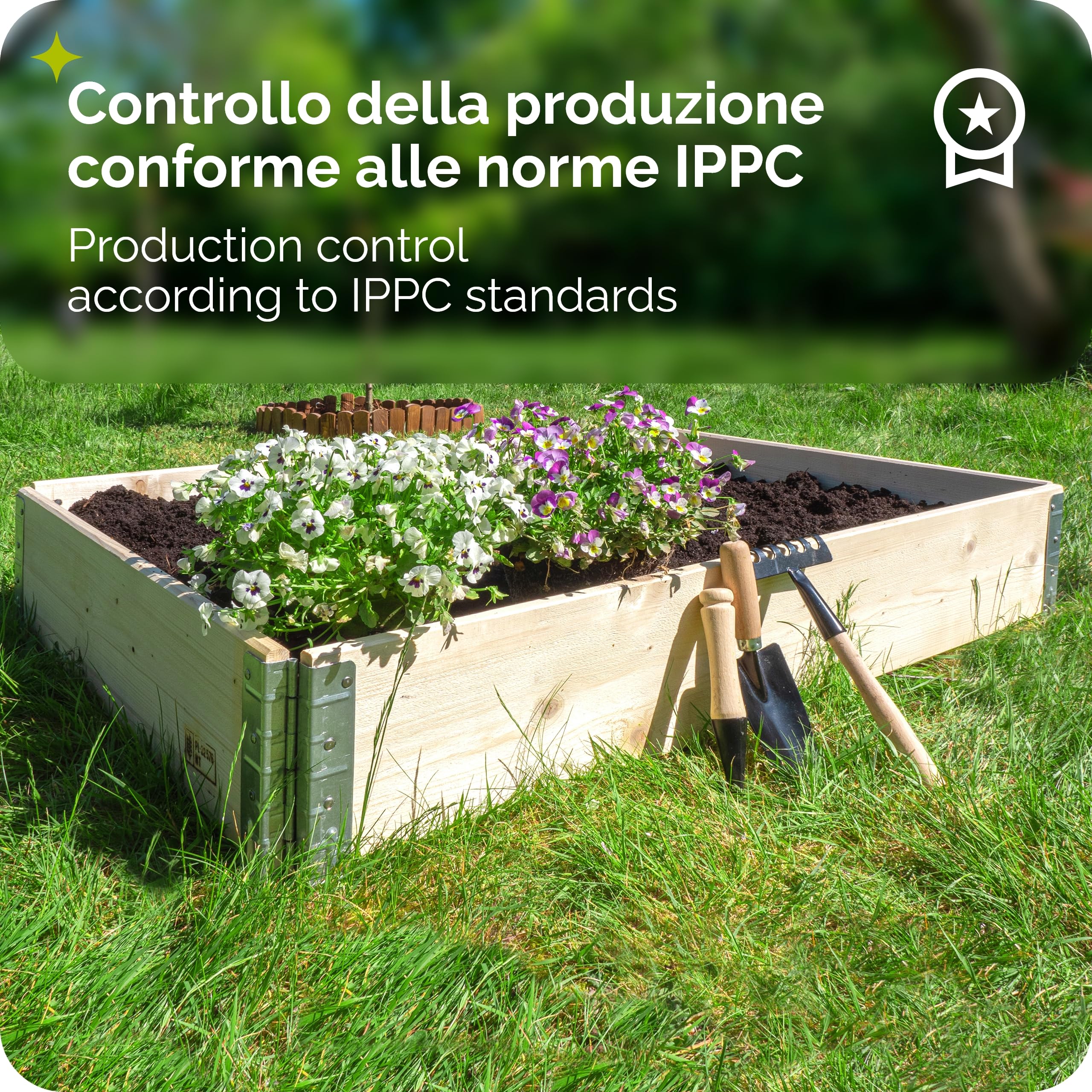 Garronda Orto Rialzato da Esterno per Giardino, Cassoni Orto, Aiuola Rialzata con Telaio in Legno 120x80 cm, Grandi Fioriere per Piante, Fiori, Erbe, Frutta e Verdura GD-0075 (Naturale, 3 pz)