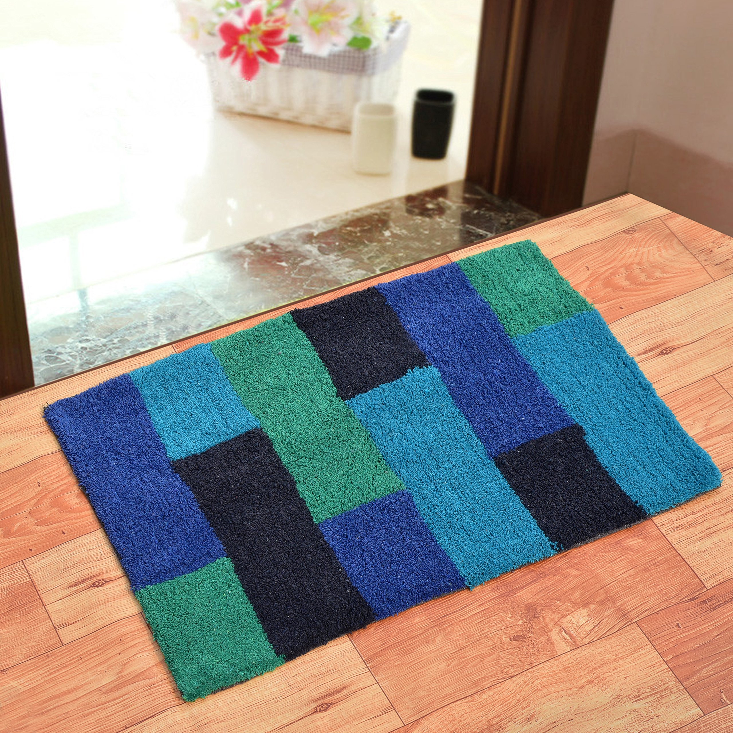 JPR HOME COLLECTIONPure Cotton Anti Skid Door Mat, Multicolor 20 * 30 Inches001