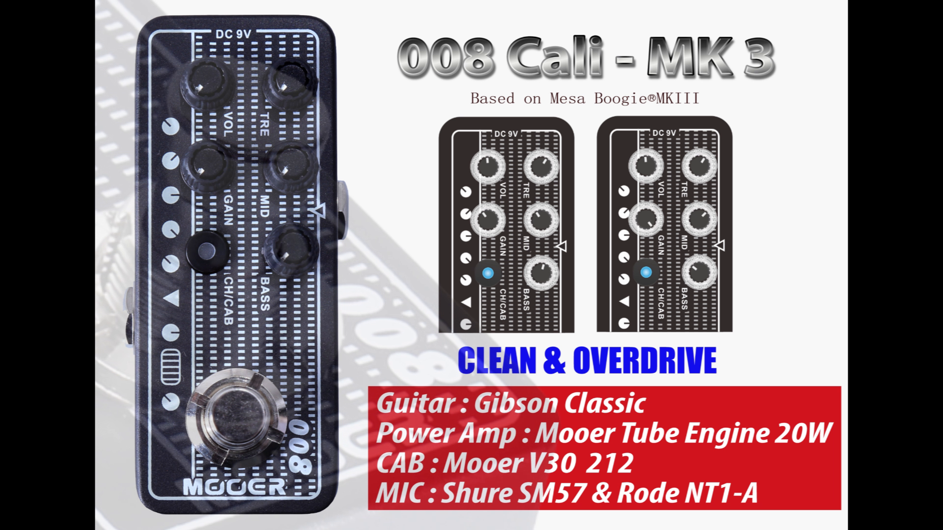 MOOER Guitar Digital Preamp (008 Cali-MK 3) : Amazon.ca: Electronics