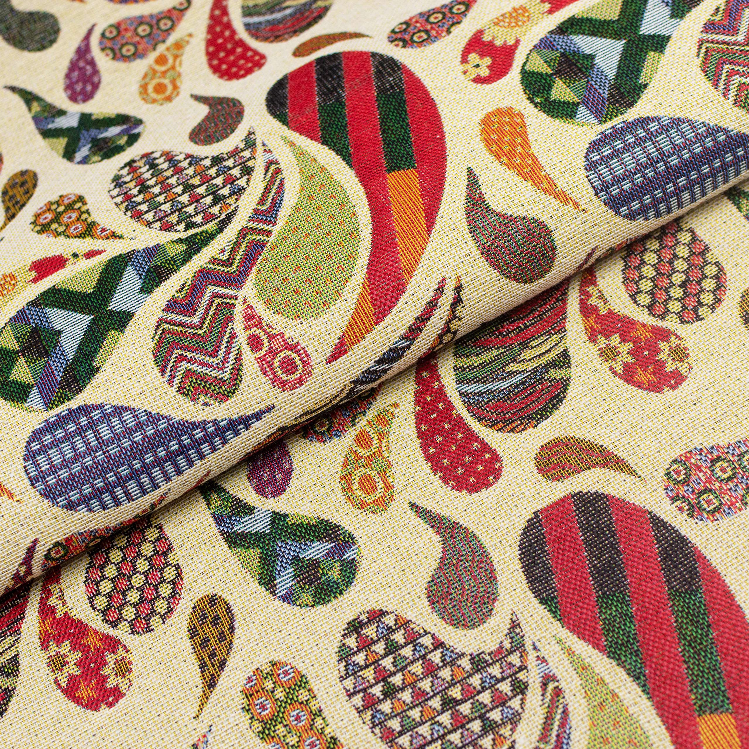Jacquard Cotone Poliestere Tessuto Gobelin Jacquard Al Metro