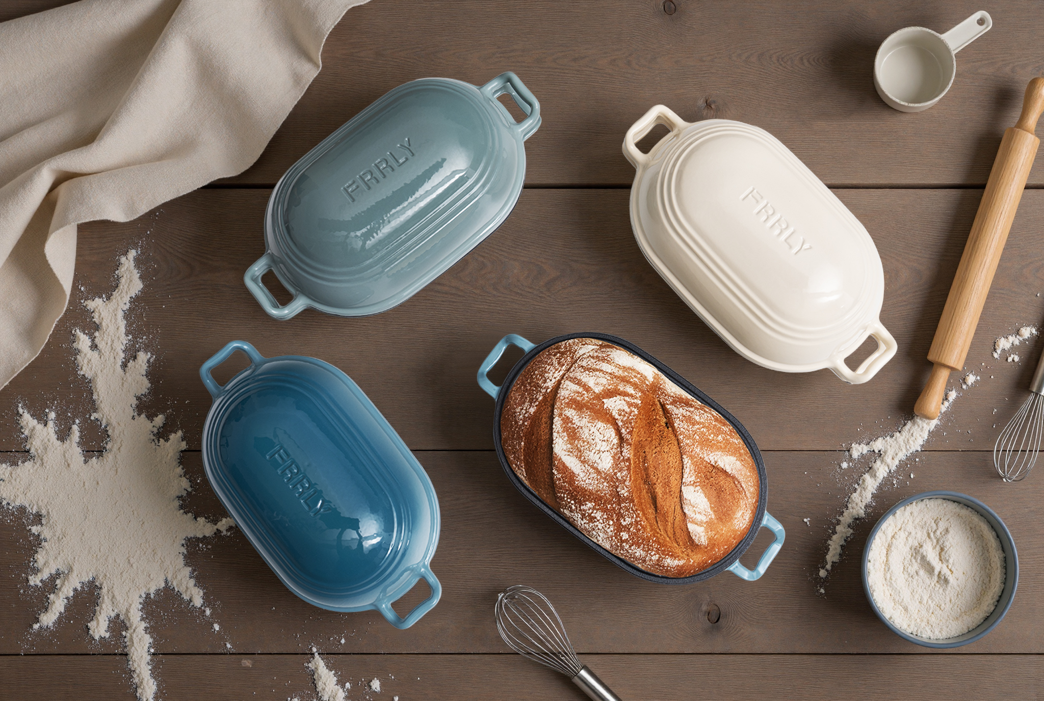 Amazon.com: FRRLY Enameled Cast Iron Dutch Oven for Sourdough