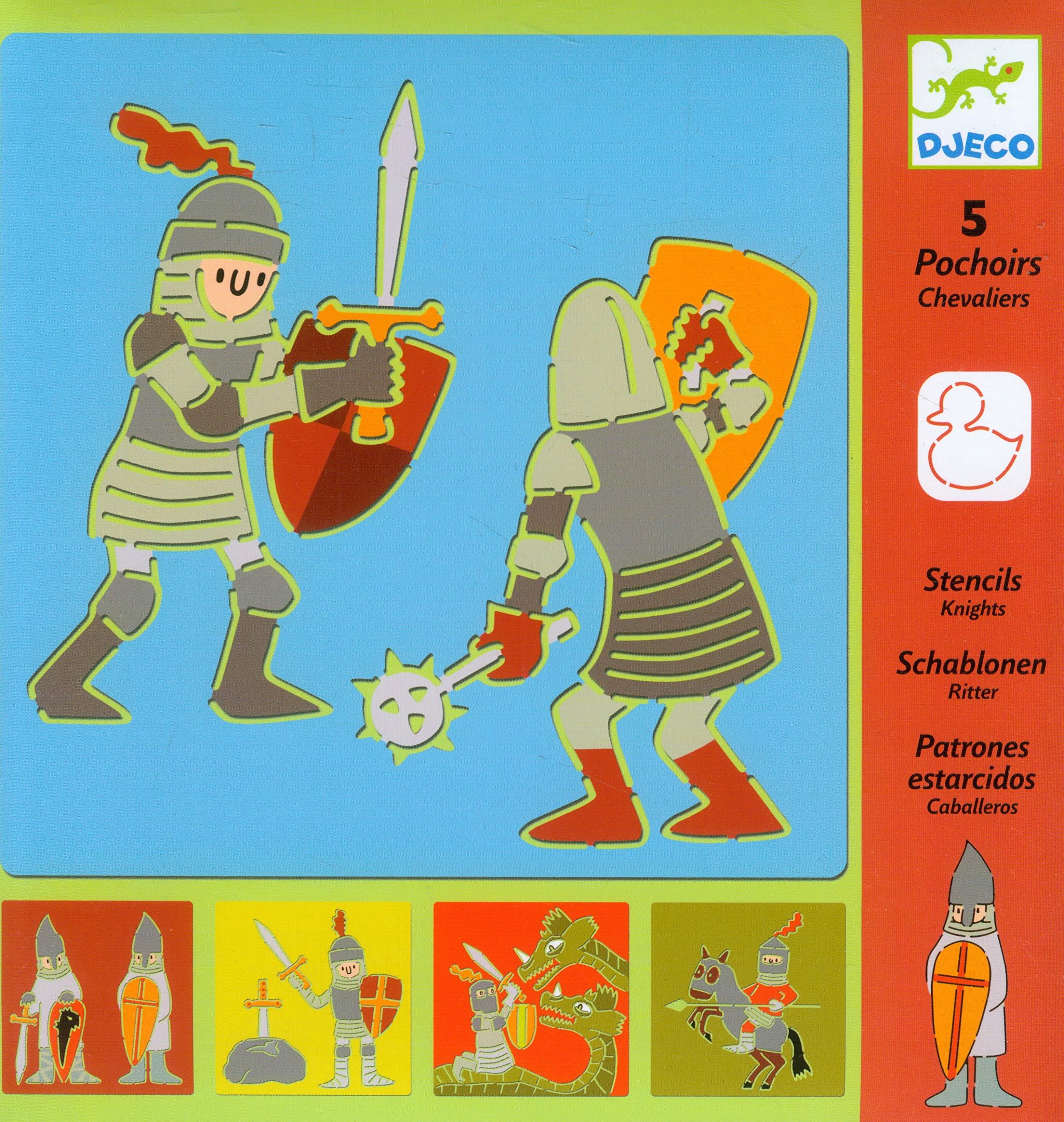 Djeco- Action Games and Reflexes Educational GamesDJECO Medieval Knights Insoles, Multicolor (1)