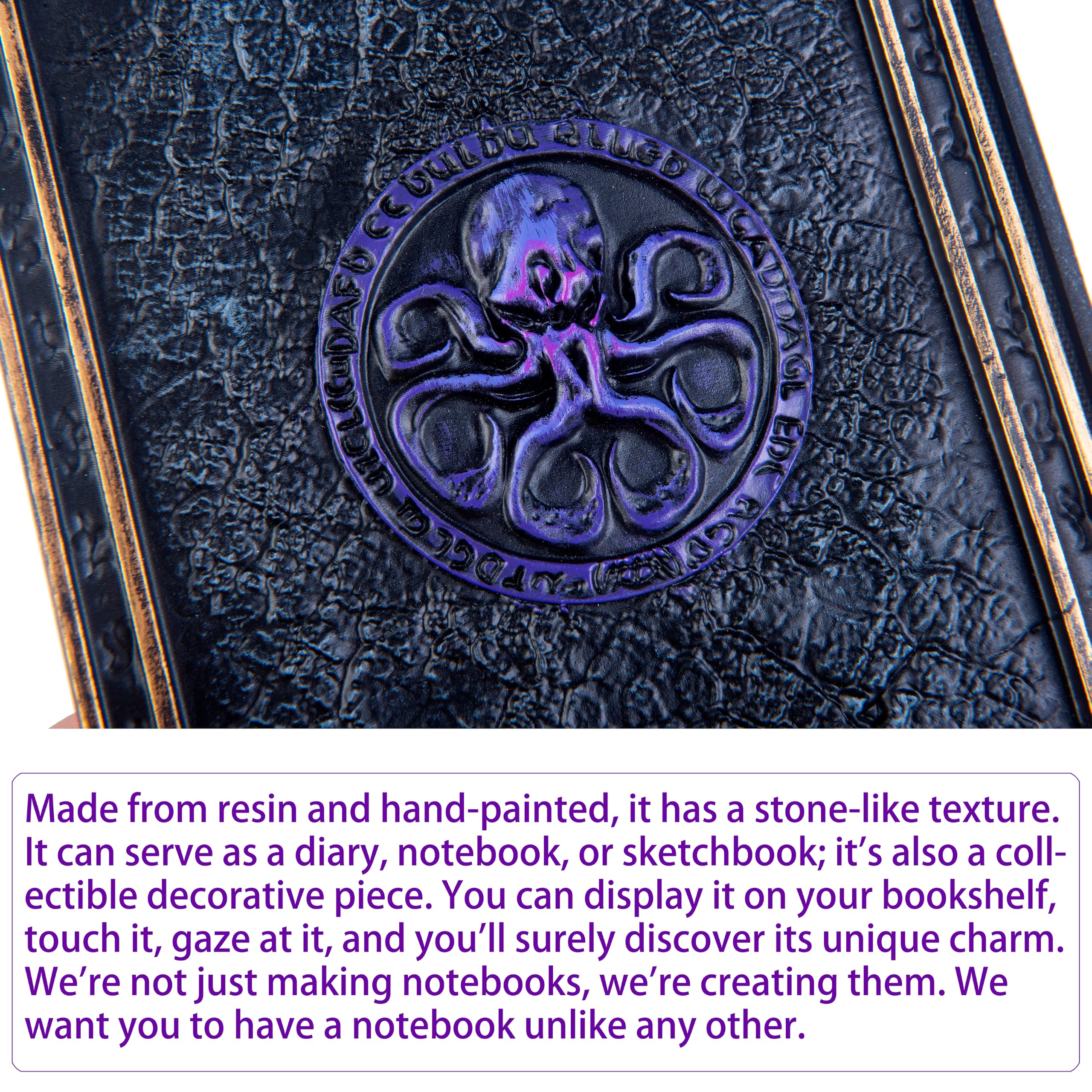 Diario en relieve hecho a mano, cuaderno de pulpo grabado de resina, diario de papel en blanco para escribir, cuaderno de bocetos, colección, regalos creativos, diario de decoración para