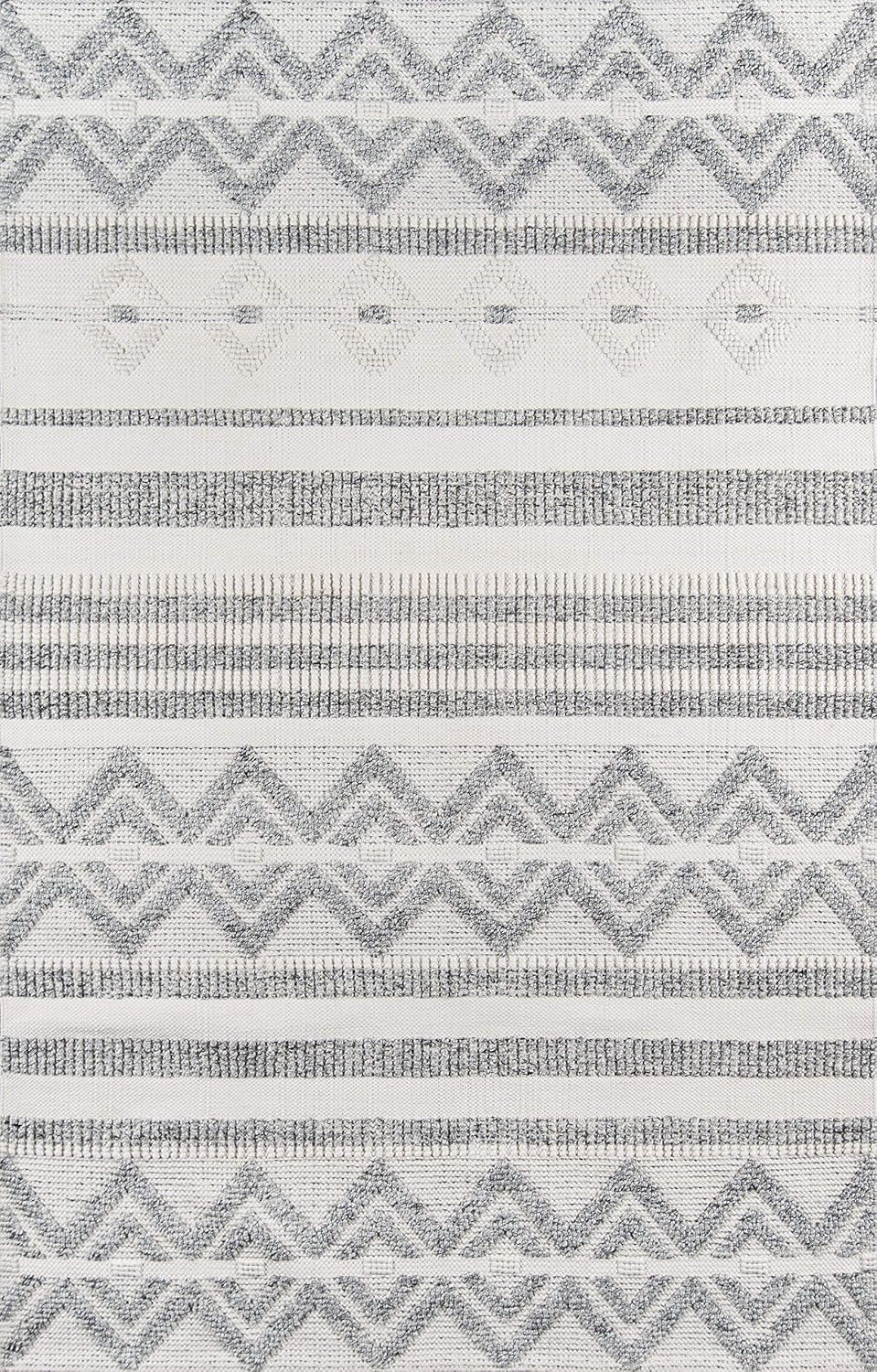 Momeni Hermosa Geometric Hand Woven Ivory Area Rug 7'9" X 9'9" (HRM-3)