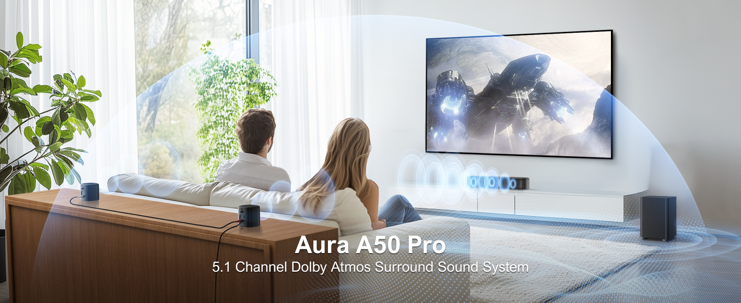 Amazon.com: ULTIMEA 5.1ch Sound Bar with Dolby Atmos, Surround