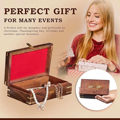 Miniatura 5 de Caja de recuerdos - Caja de memoria para recuerdo - Caja de madera - Caja decorativa - Caja de madera con tapa - Caja de cristal para guardar