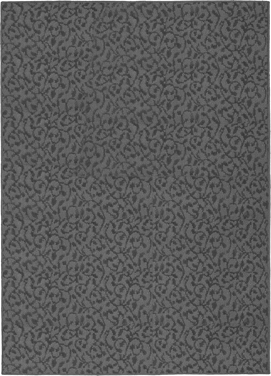 Garland Rug Ivy Vine Area Rug, 9 ft x 12 ft, Cinder Gray Cinder Gray 9 ft x 12 ft