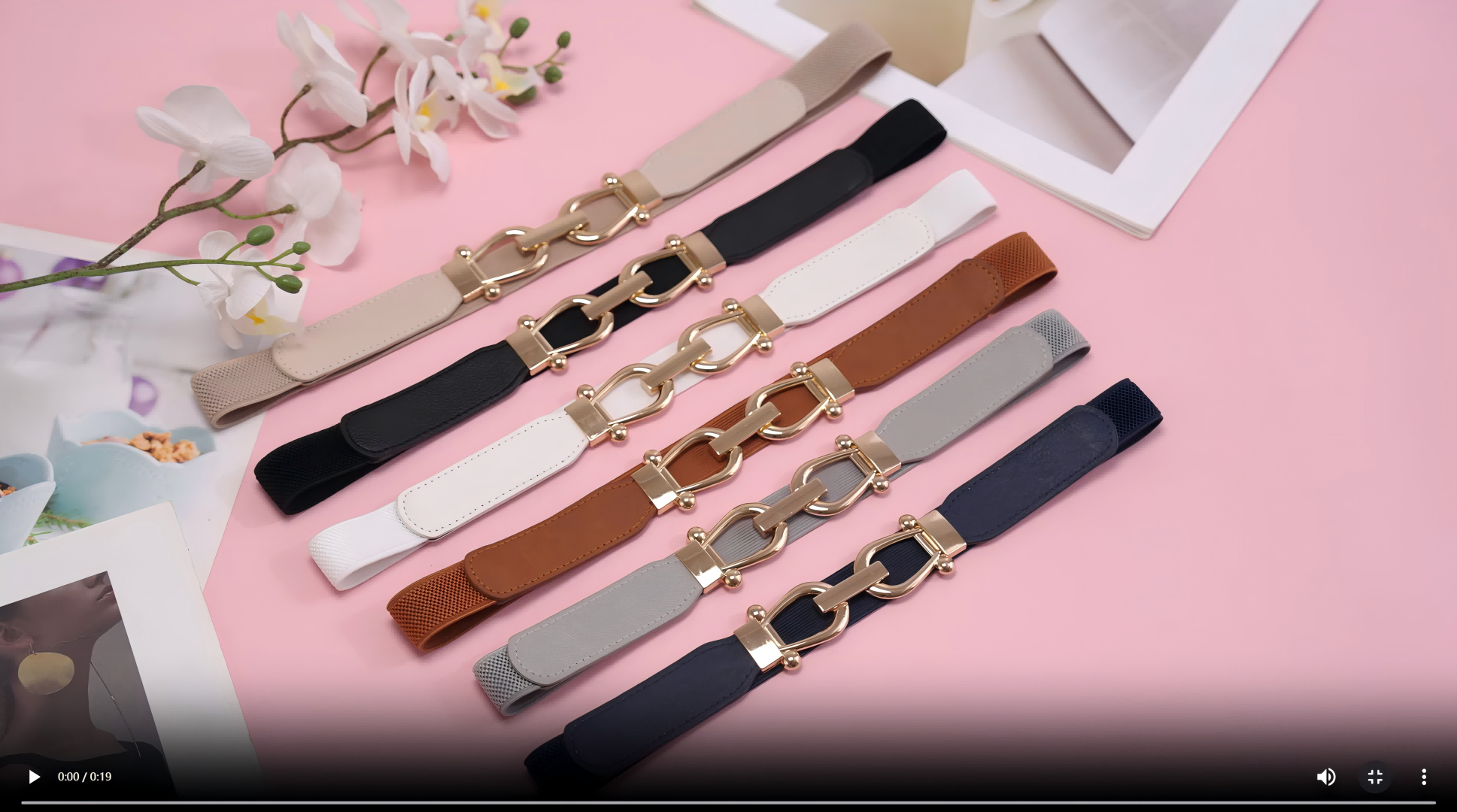 Amazon.com: WERFORU 4 Pack Women Skinny Elastic Waist Belt  display picture 2
