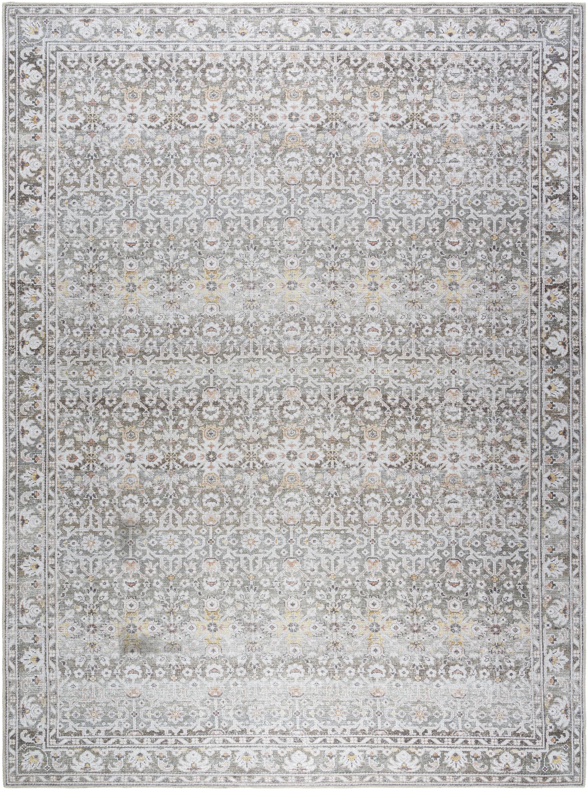 Surya x Our PNW Home Rainier Updated Traditional Washable Area Rug, 8'10" x 12', Medium Gray