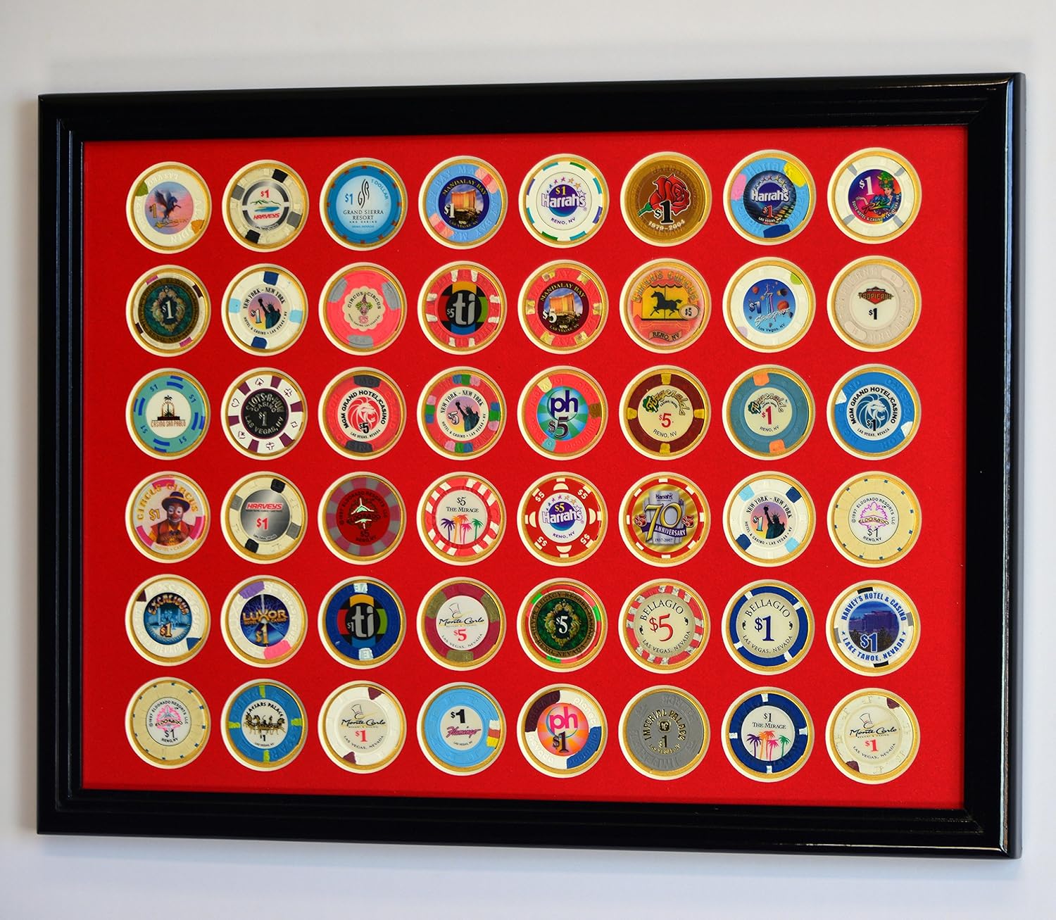 48カジノポーカーチップコインフレーム表示ケースホルダーwithカスタムColored Matting挿入 Amazon | heizi カジノチップセット  100枚 カジノコイン アクリルケース付 ポーカー ブラックジャック テーブルゲーム (5色セット) | カジノチップ | おもちゃ