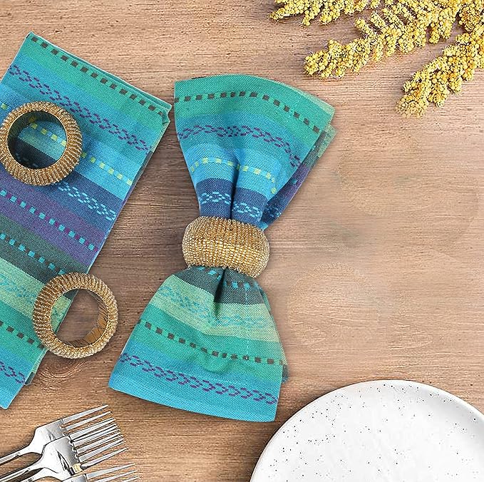 Servilleta de tela multicolor 18x18 pulgadas pack 12 miniatura 9