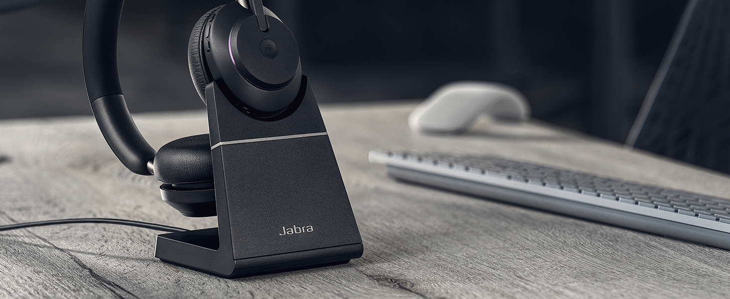 Casque Professionnel Jabra Evolve2 65 Mono - Sans Fil Avec Dongle - Compatible Teams, Zoom - Micro Anti-Bruit - 5