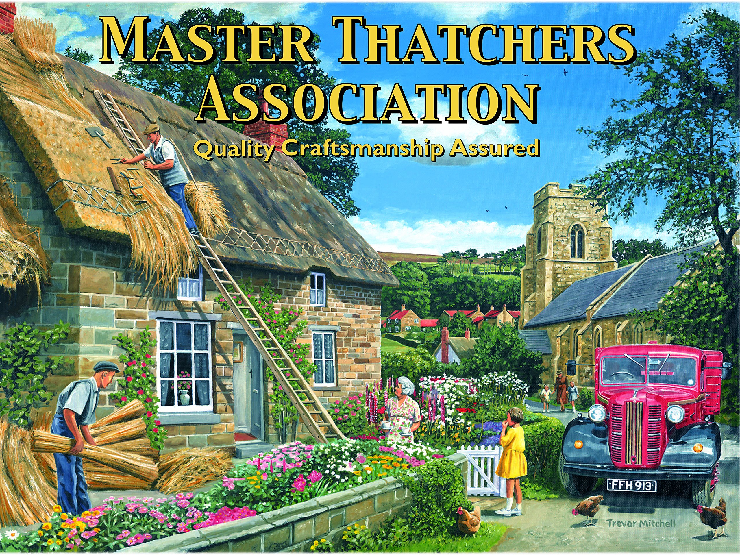 Metal Sign Original Metals Signs - Trevor Mitchell Master Thatcher's - 15 X 20 Cm