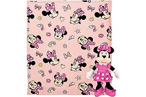 Sweet and Snuggly: Northwest Minnie Mouse Throw Blanket and Hugger Pillow Set