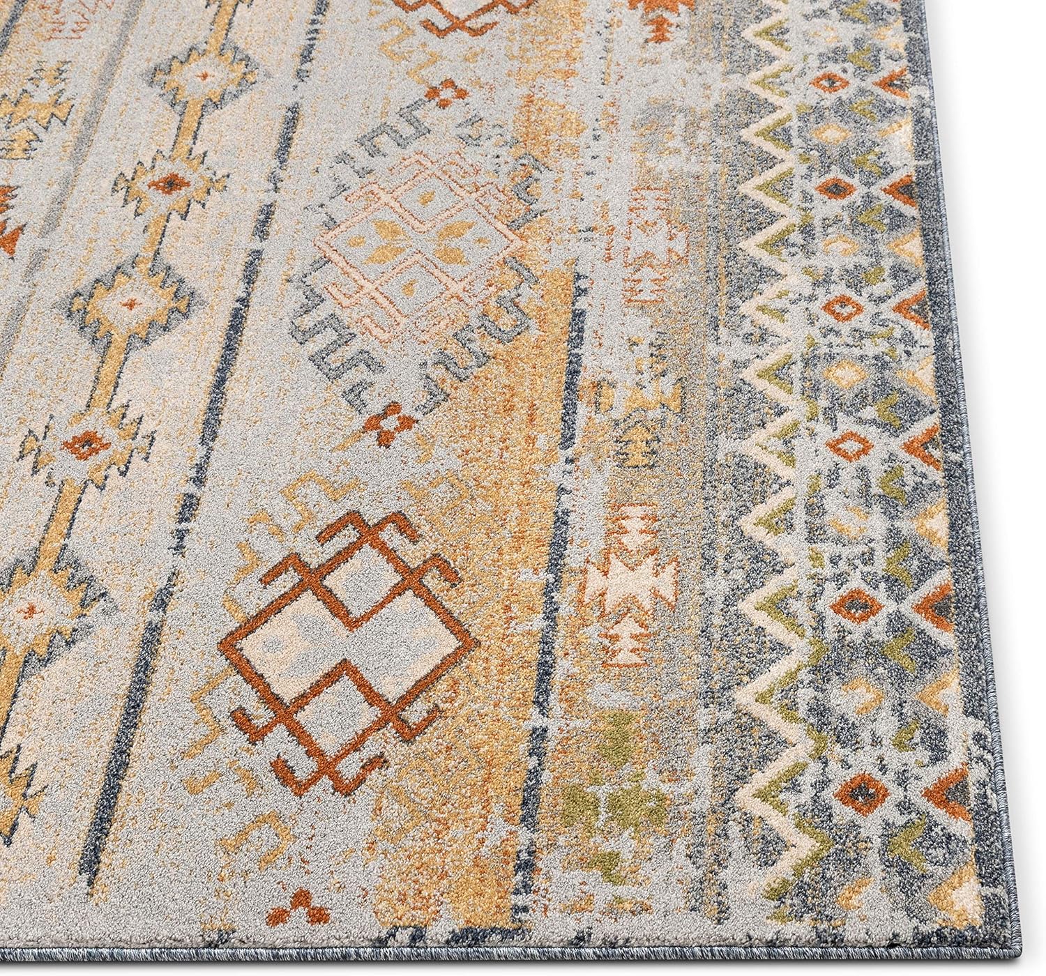 Well Woven Omaha Alu Cream Vintage Modern Tribal 2'7" x 9'10" Runner Rug