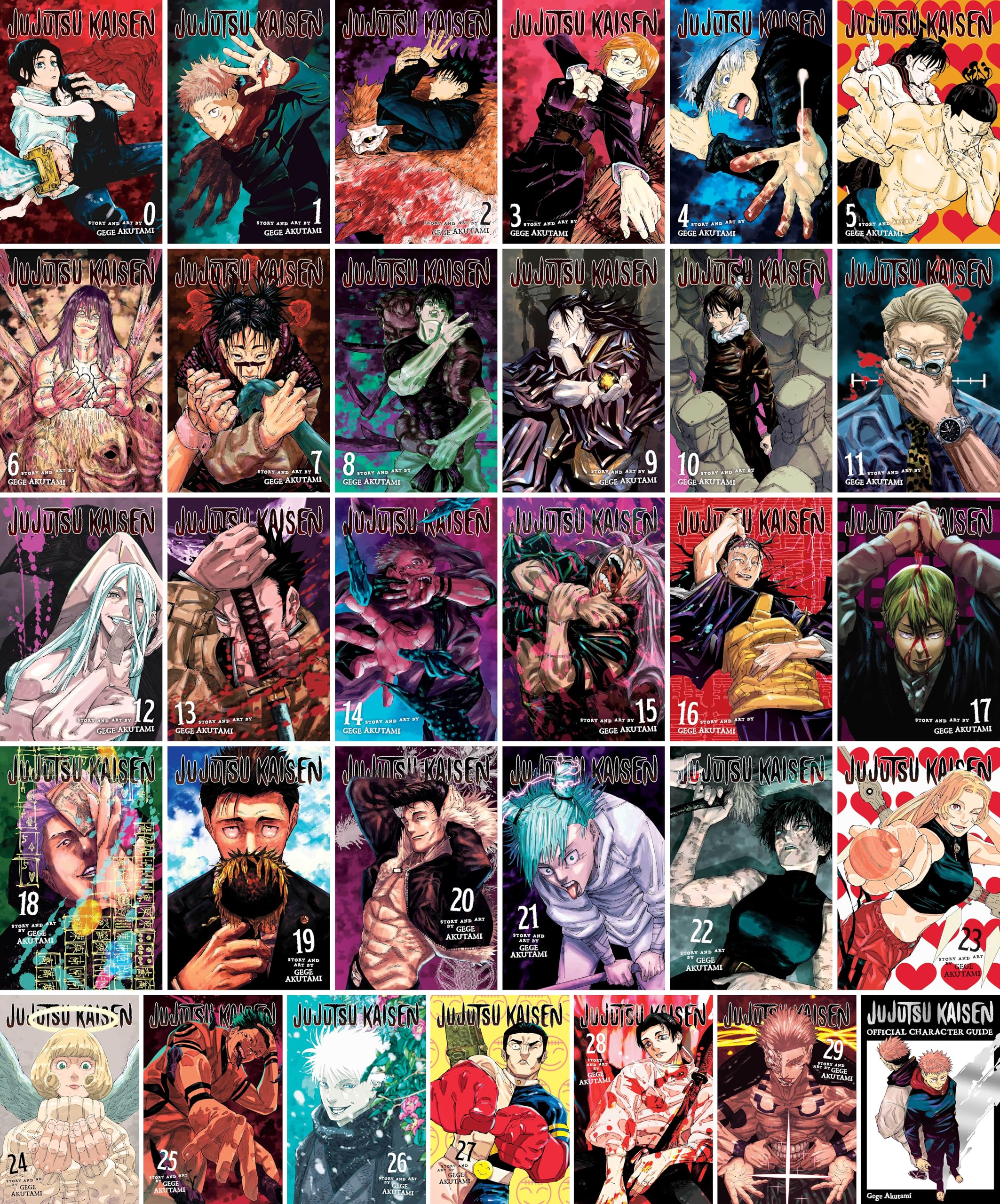 Jujutsu Kaisen Complete Collection (31 Books) Manga Series Set (Vol. 0-29 + Guide)