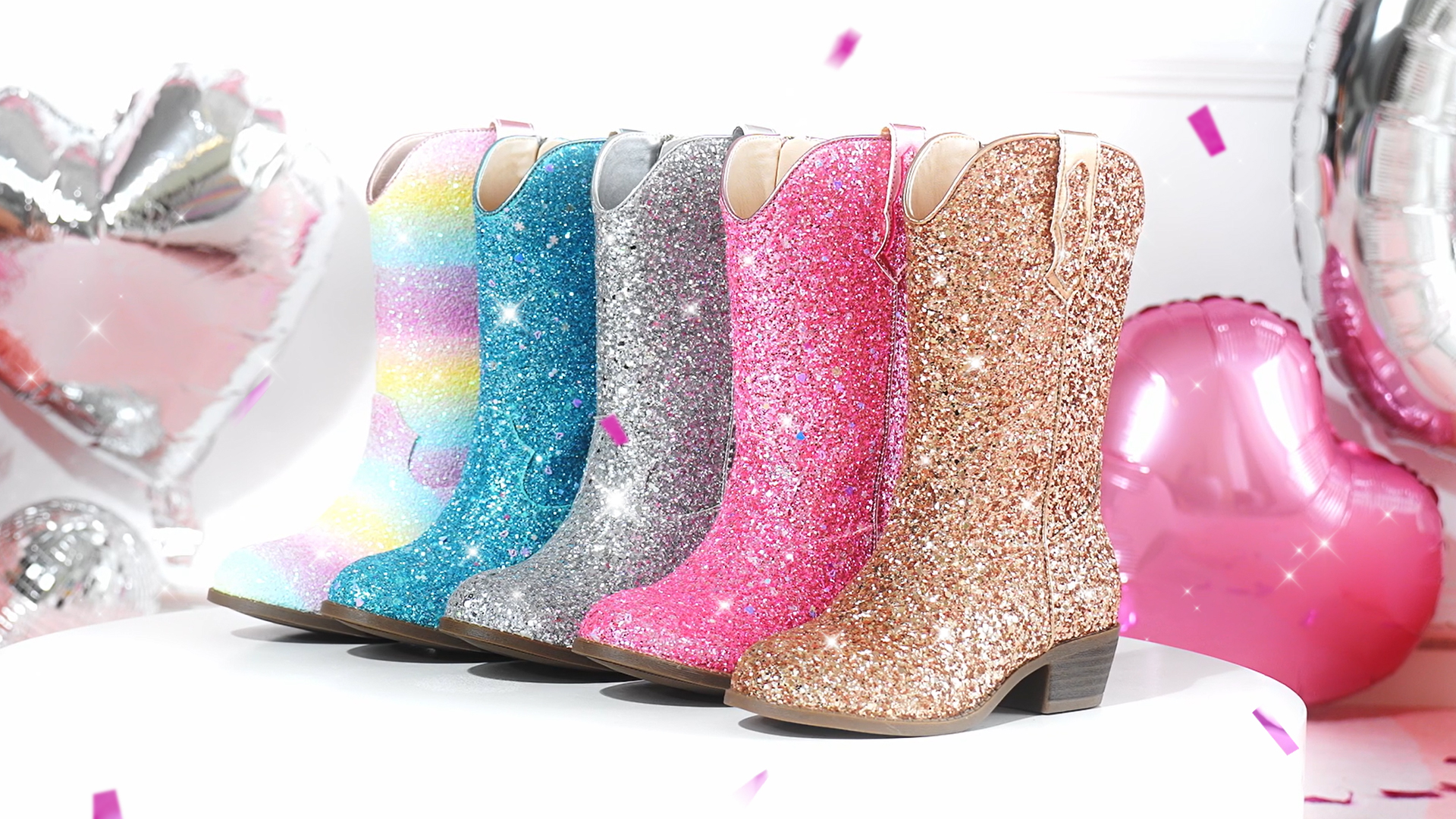Watch Motasha Cowgirl Boots Girls Glitter Sparkle Sequin Dress on Amazon Live Watch Motasha Cowgirl Boots Girls Glitter Sparkle Sequin Dress on Amazon Live