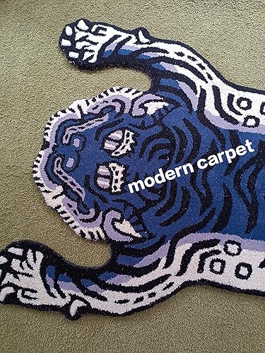 Miniatura 3 de Tibetan Tiger Rugs 3x5 Skin Shape Area Rugs 100 Woolen Rugs Handmade Tufted for Kid Room Bedroom Doormat by Modern Carpet