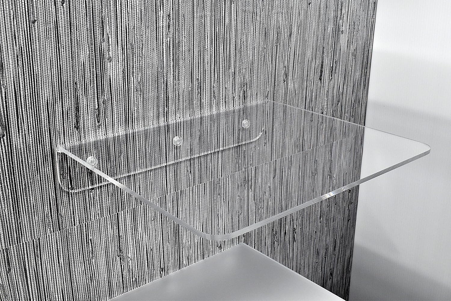 20 inch Long, Floating Shelf, Clear Acrylic, Customizable! (8" deep)