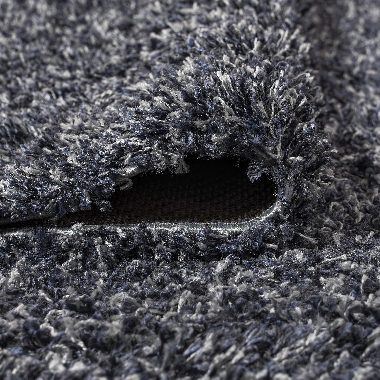 JONATHAN Y Mercer Shag Plush Denim Blue Runner Rug, 2x8, Contemporary, Modern, Easy-Cleaning for Living Room, Bedroom, Kitchen, Pet Friendly, Non-Shedding (MCR106C-28)