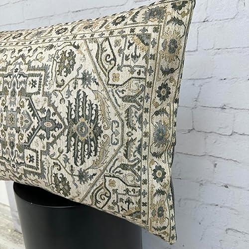 Miniatura 2 de Cojín decorativo estilo bohemio Kilim de 16 x 24 pulgadas, estilo oriental turco, funda de cojín lumbar