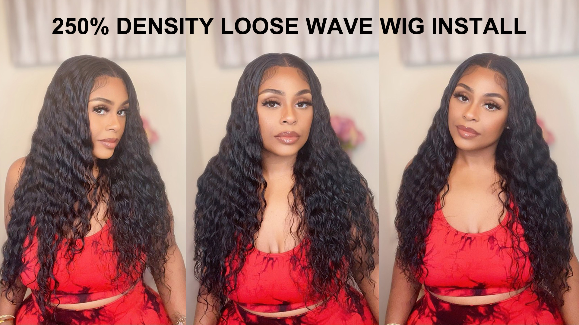 Amazon.com : 250% Density HD Lace Front Wigs Human Hair Loose Wave