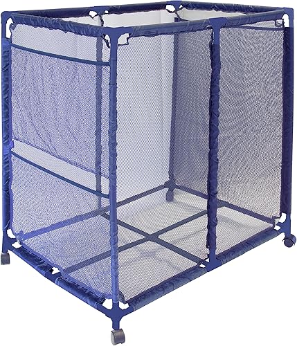 Miniatura 9 de Flotadores de piscina al aire libre, bolas, juguetes y equipos, organizador de malla rodante, grande (35 pulgadas de ancho x 25.4 pulgadas de largo