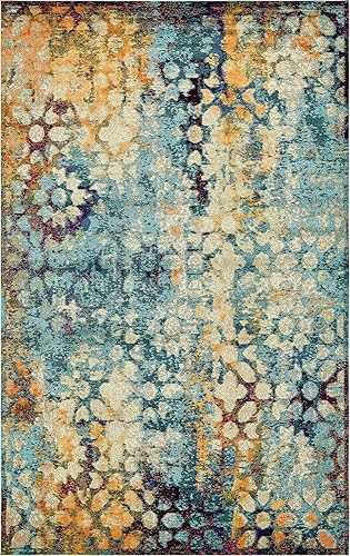 Miniatura 23 de Unique Loom Vita Collection - Alfombra tradicional saturada con medallones florales saturados (3 pies 3 pulgadas x 5 pies 3 pulgadas, rectangular,