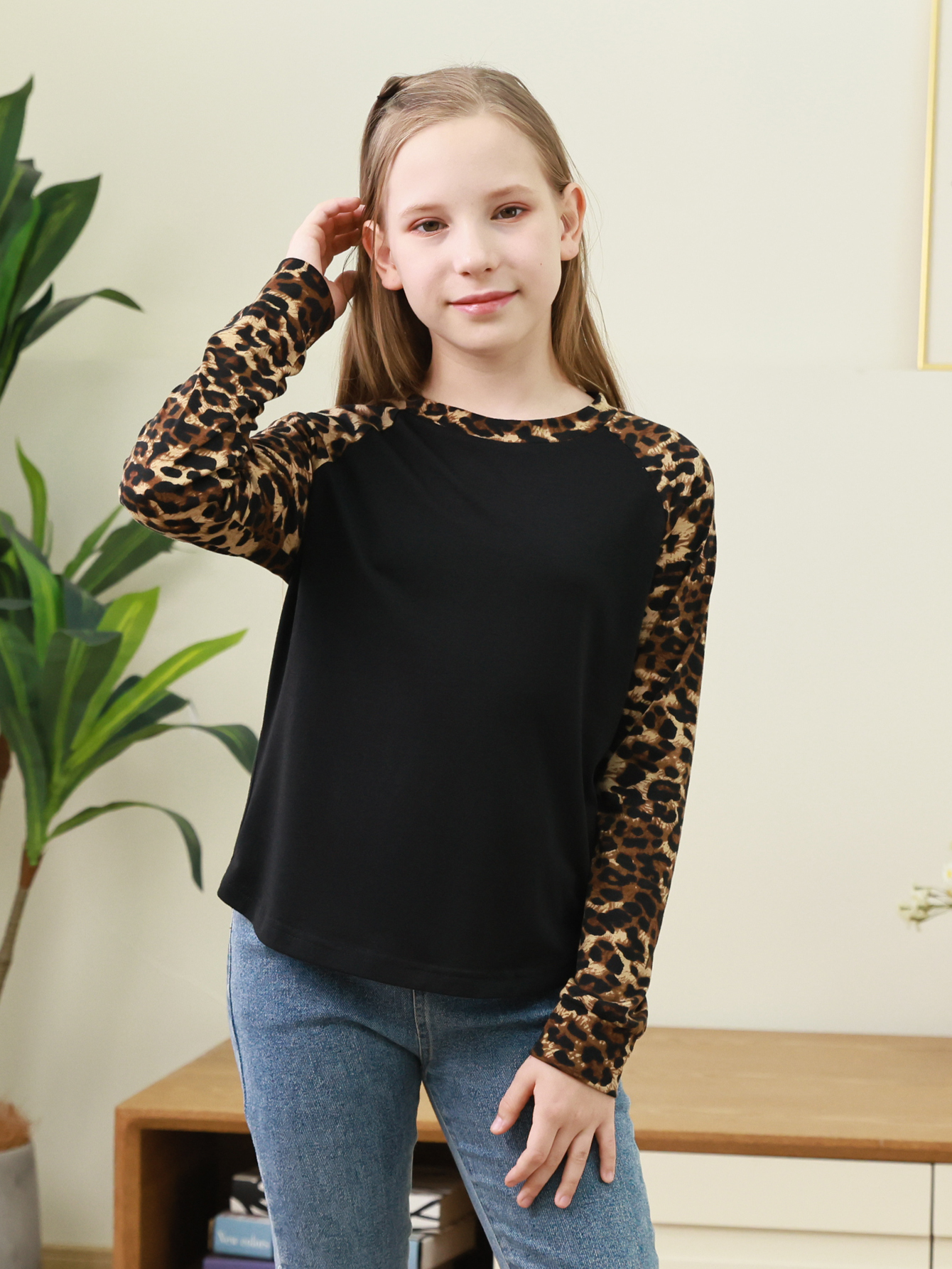 Amazon.com: GORLYA 3 Pack Girls Contrast Patchwork Raglan Sleeve T