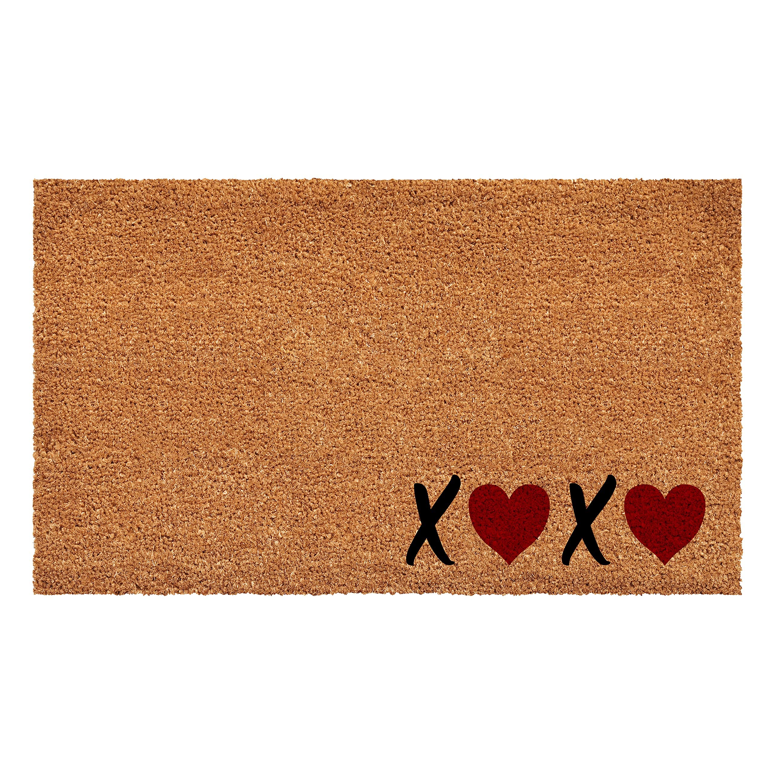 Calloway Mills XOXO Doormat, (Tan/Black, 17" x 29" x 0.60")