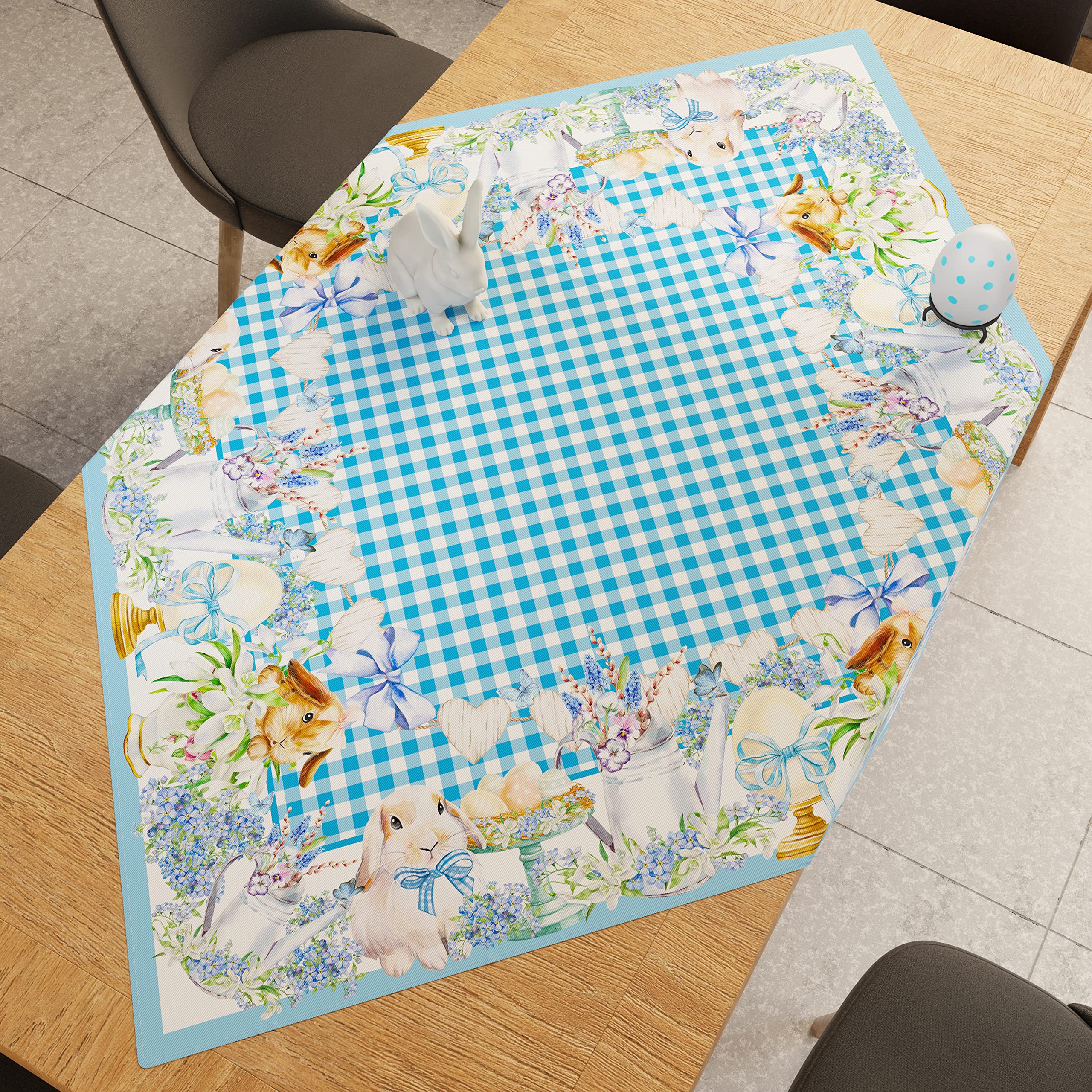 PETTI Artigiani Italiani, Easter Centerpiece, Easter Kitchen Centerpiece, Modern Centerpiece in Digital Print Vichy