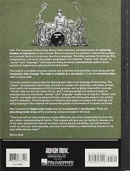 The Language of Drumming: A System for Musical Expression by Benny Greb | Drum Instruction Method Book with Rhythm Concepts, Grooves, Fills, Online Audio and 2-Hour Video for Drumset