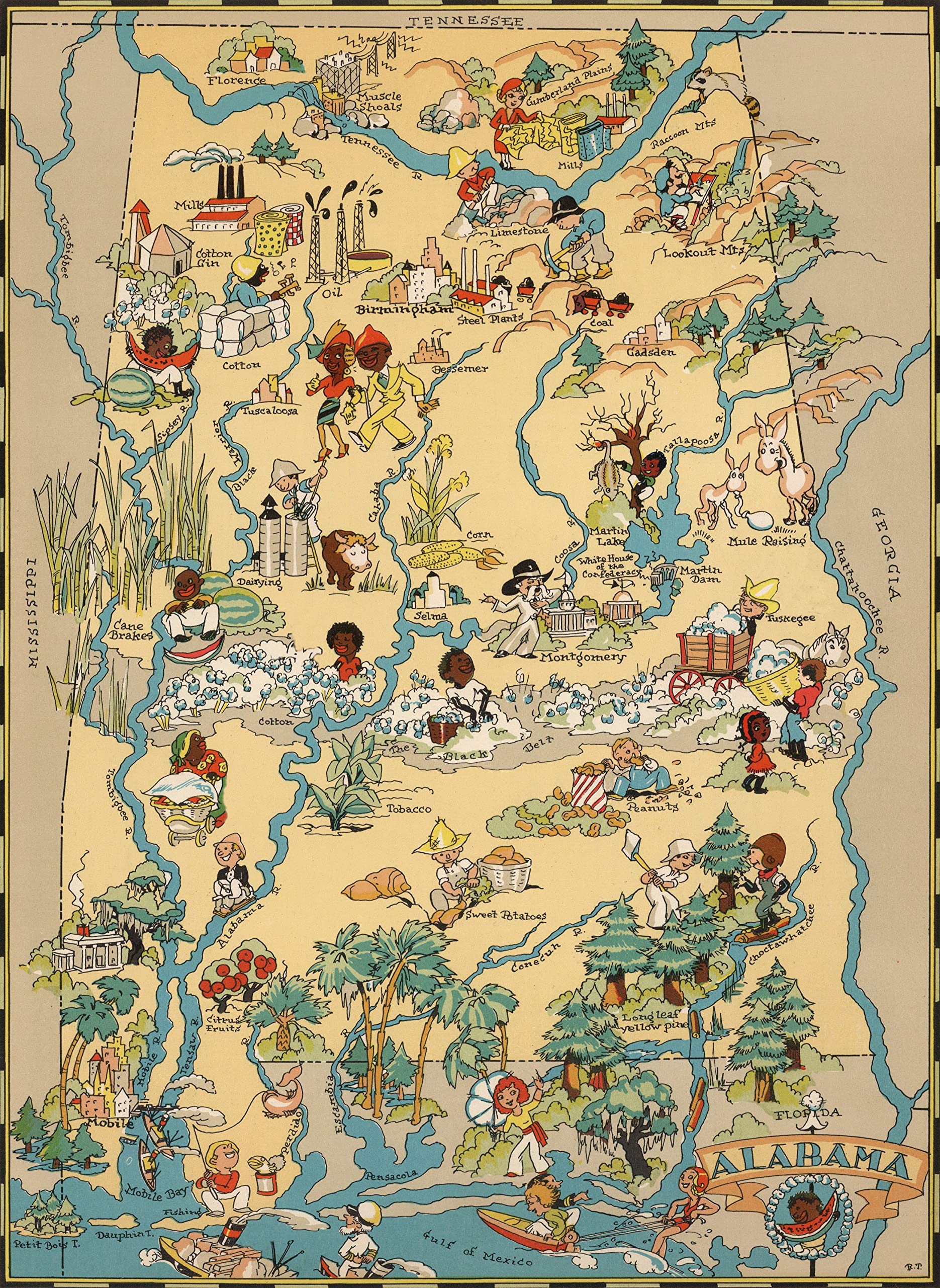 Alabama Wooden Map Jigsaw Puzzle Toys for Adults USA of State Map Decorate Puzzle Games 500 Piece