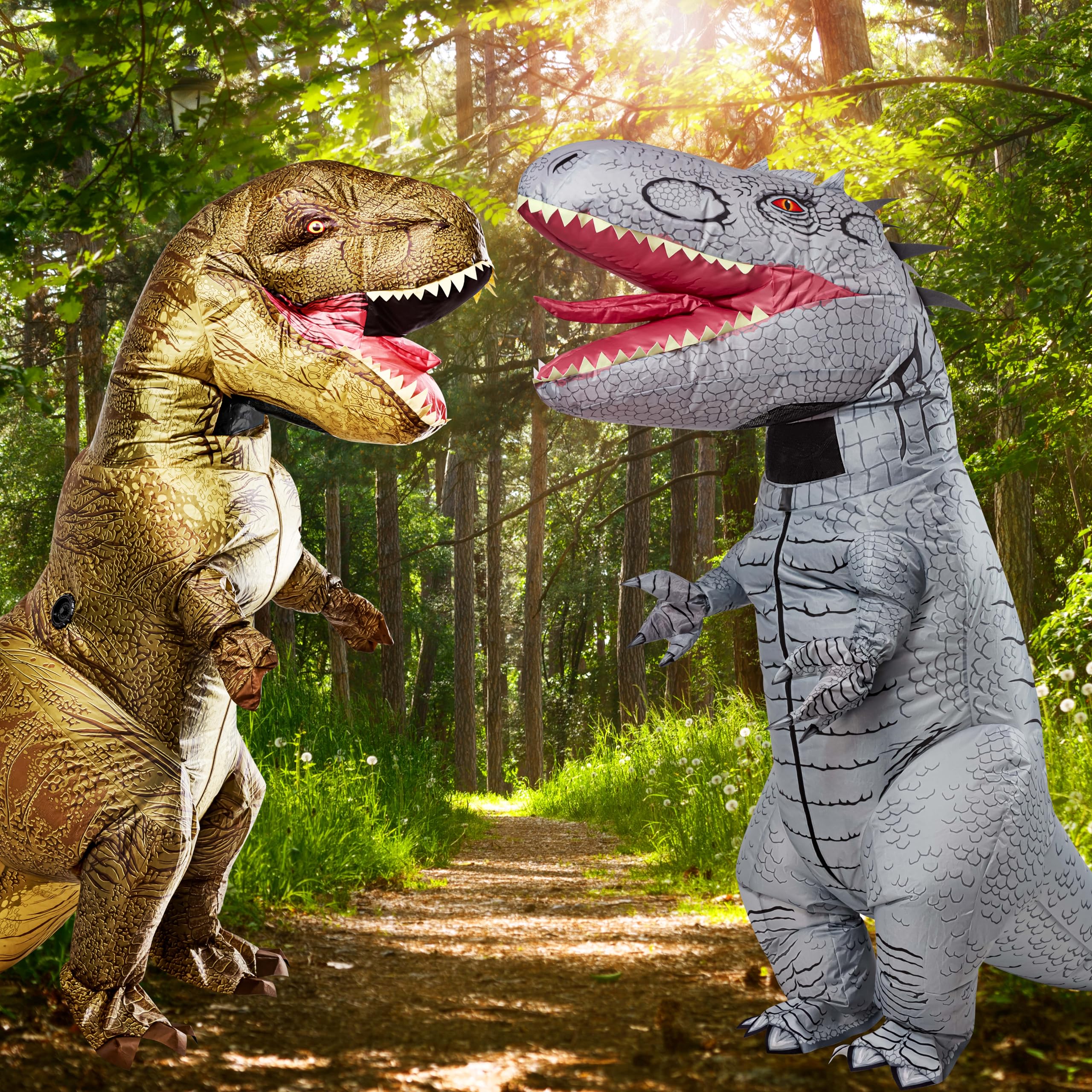 Rubies Fun - Disfraz inflable de Indominus Rex para niños con ventilador alimentado por pilas, talla única