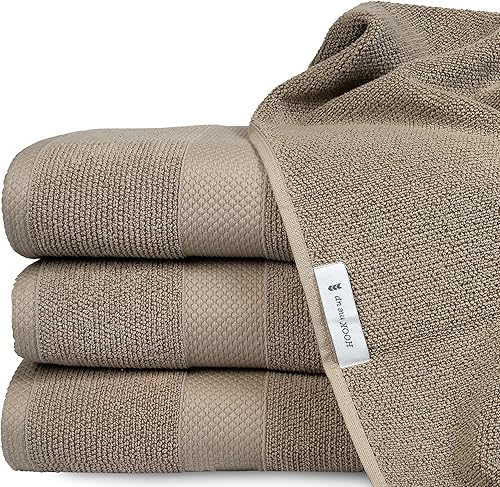 Miniatura 7 de MAURA Toallas de baño de alta calidad, 100% algodón, 27 x 54 pulgadas, ultra absorbentes, de secado rápido, juego de 4 toallas de baño de rizo suave