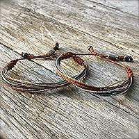 Vista 167 de Colorful Bracelet for Men and Women with Hematite Stones: Handmade Designer Adjustable Multistrand String Knotted Macrame Friendship Bracelet