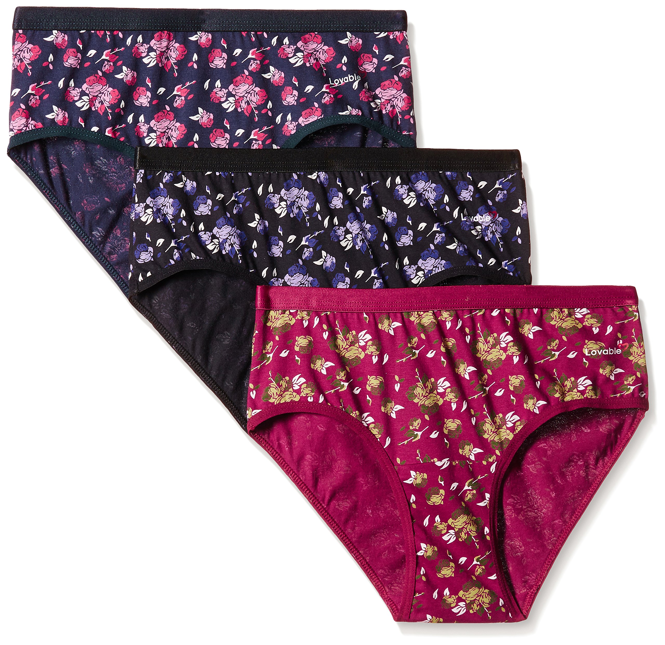 lovable LovableWomen's Cotton Brief (Pack of 3)(Colors May Vary)(1390 Col Outer 1300-99 Dark_Assorted_Large)-picture-41
