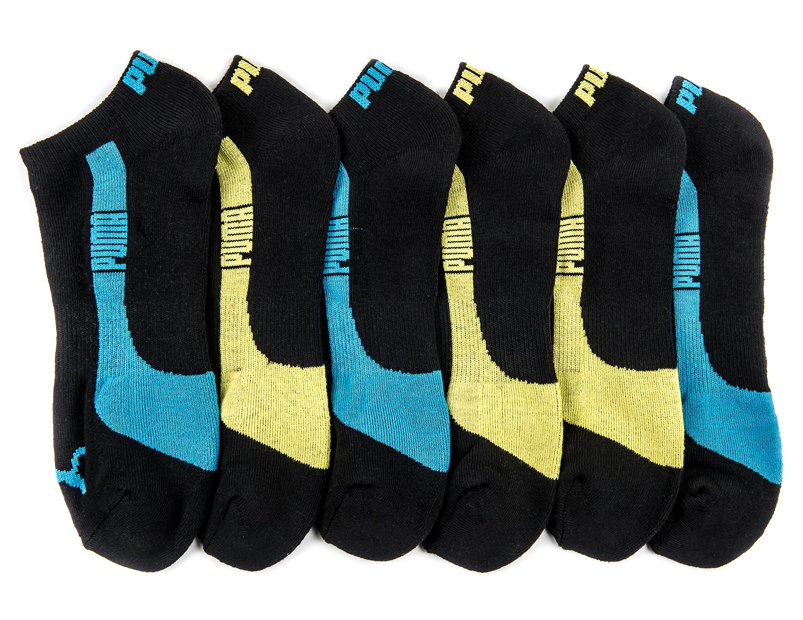 PUMA Men's Low-Cut Runner Sport Socks 6-Pack - Size 10-13