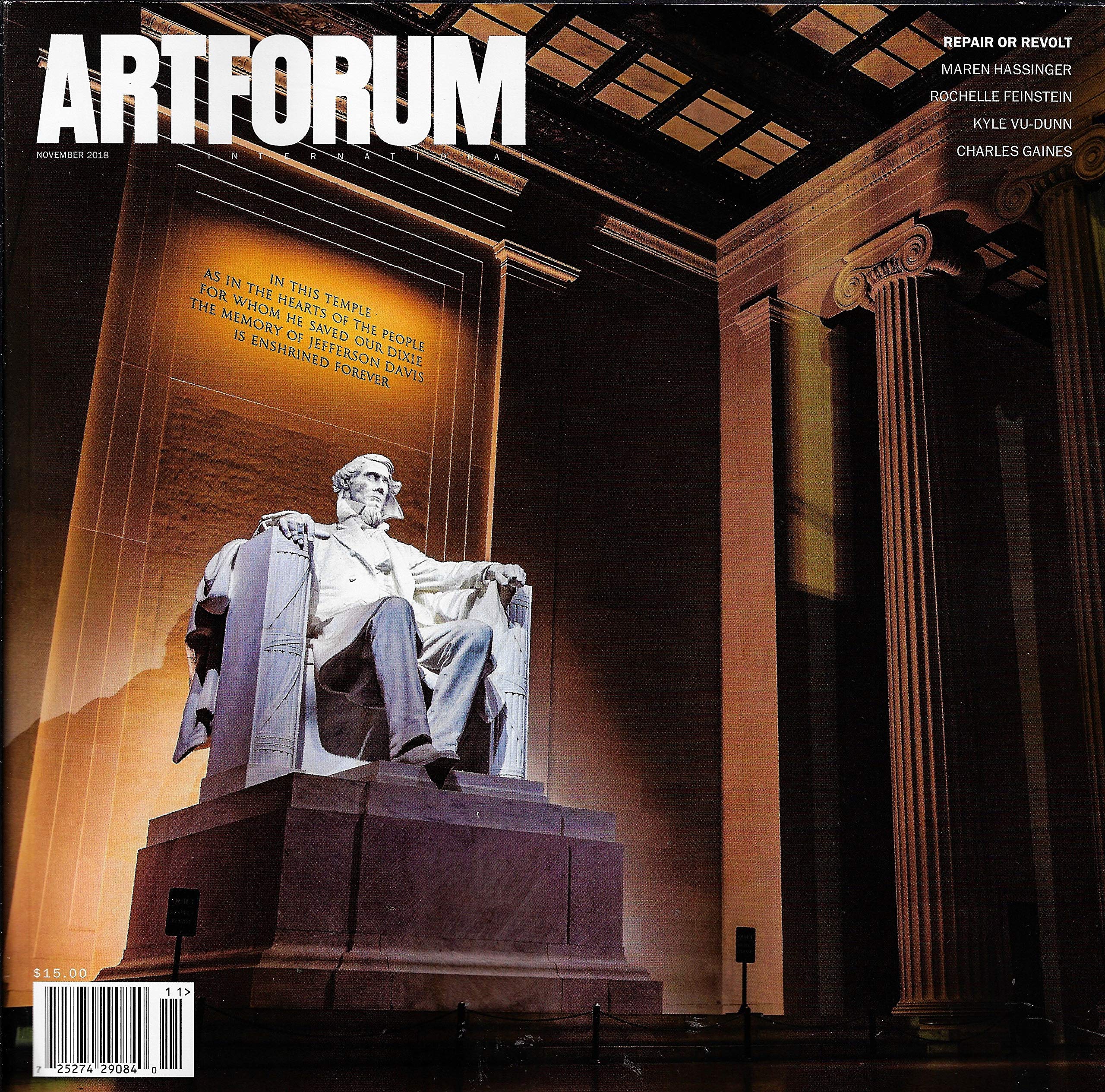 ARTFORUM Magazine November 2018 Mychal Denzel Smith on Random Acts of Flyness, DANCE DANCE DEVOLUTION, Ewa Lajer-Burcharth on the art of Eugène Delacroix