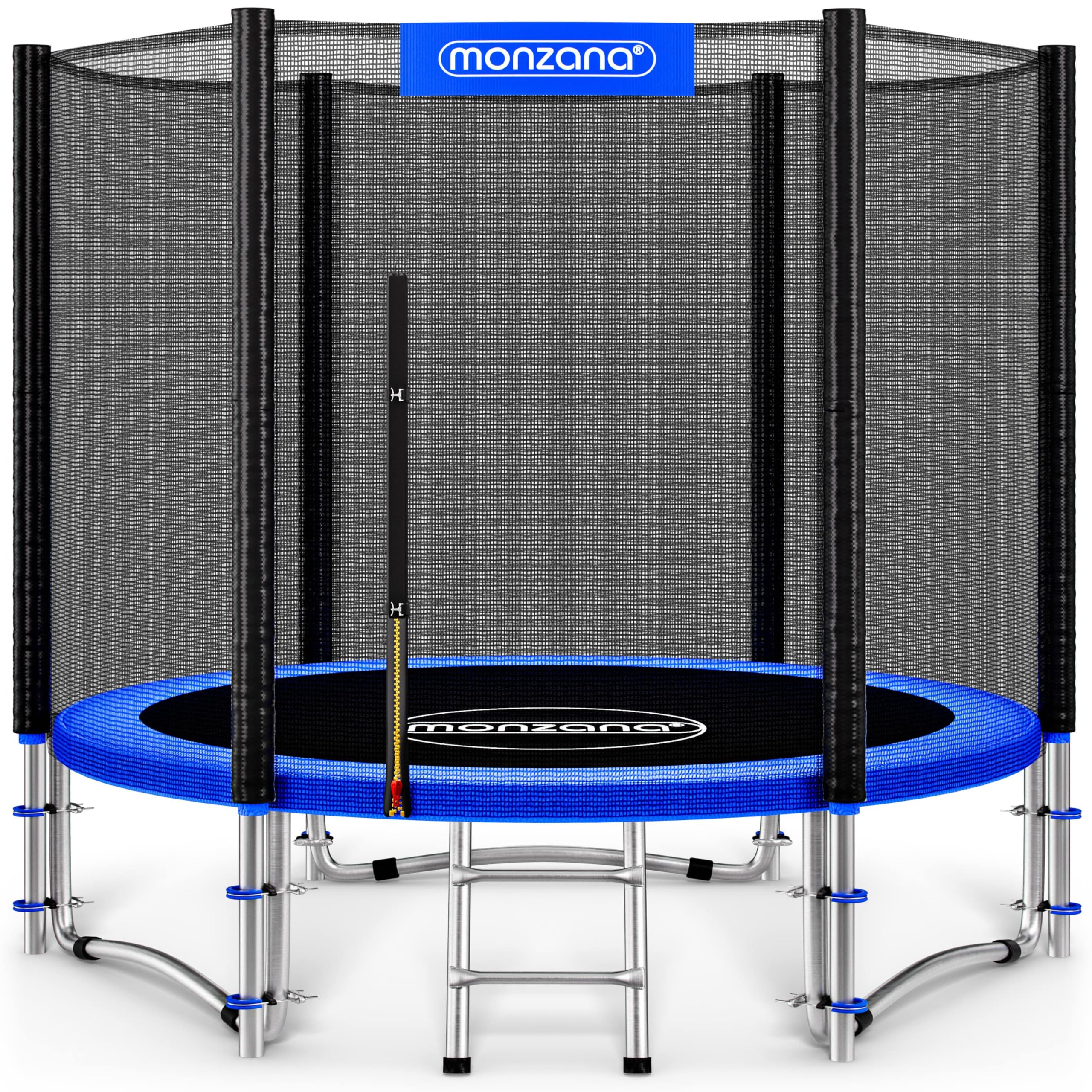 Monzana Trampoline certifié TÜV SÜD GS Set Complet Filet de sécurité Échelle Protection des Bords Extérieur Enfants