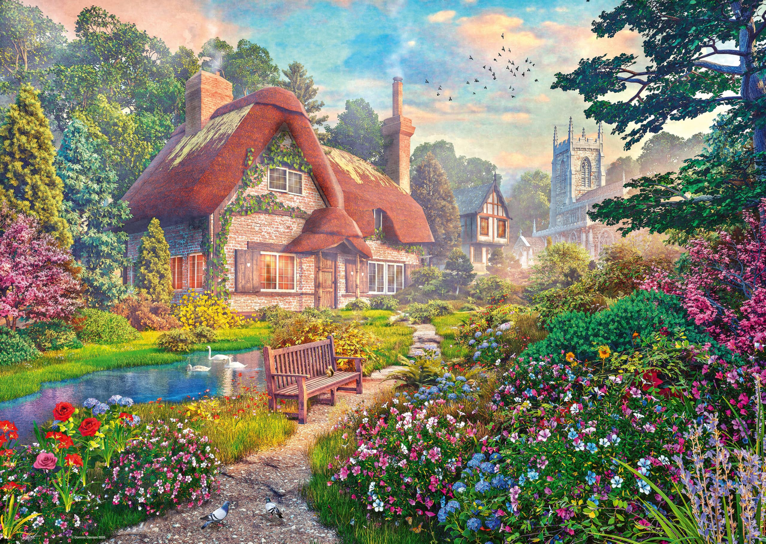 Ravensburger Women's Oak Tree Cottage 1000 Piece Jigsaw Puzzle