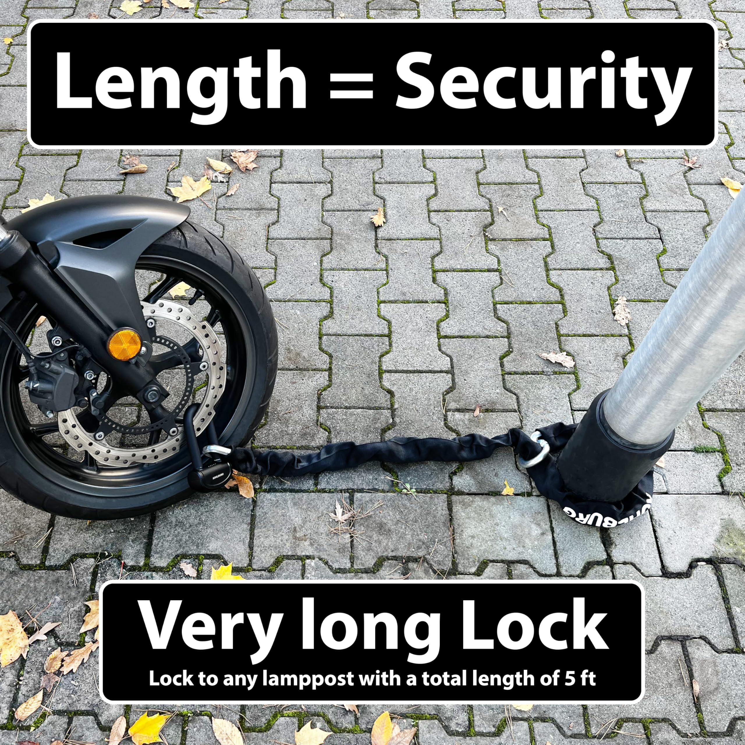 Amazon.co.jp: KOHLBURG バイクロック チェーンロック U字ロック 