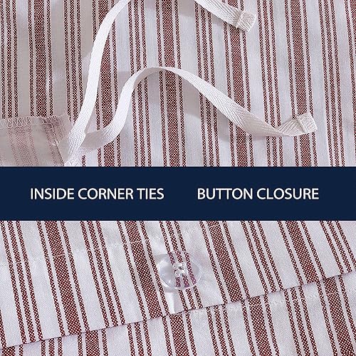 Miniatura 3 de Nautica - Funda de edredón tamaño individual, ropa de cama reversible de algodón con cierre de botón, decoración informal del hogar para todas las