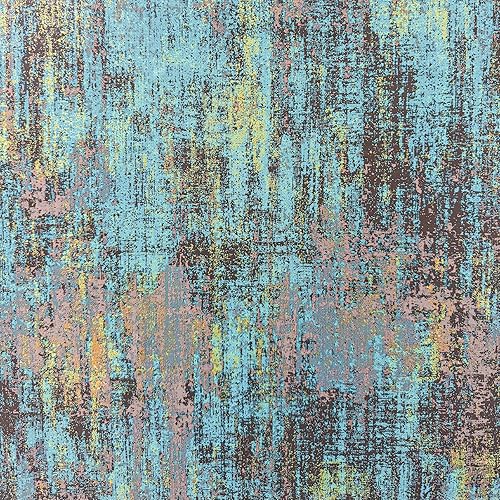 JiffDiff Papel tapiz metálico vintage autoadhesivo para despegar y pegar, papel tapiz de hormigón metálico industrial moderno (17.3 x 120 pulgadas,