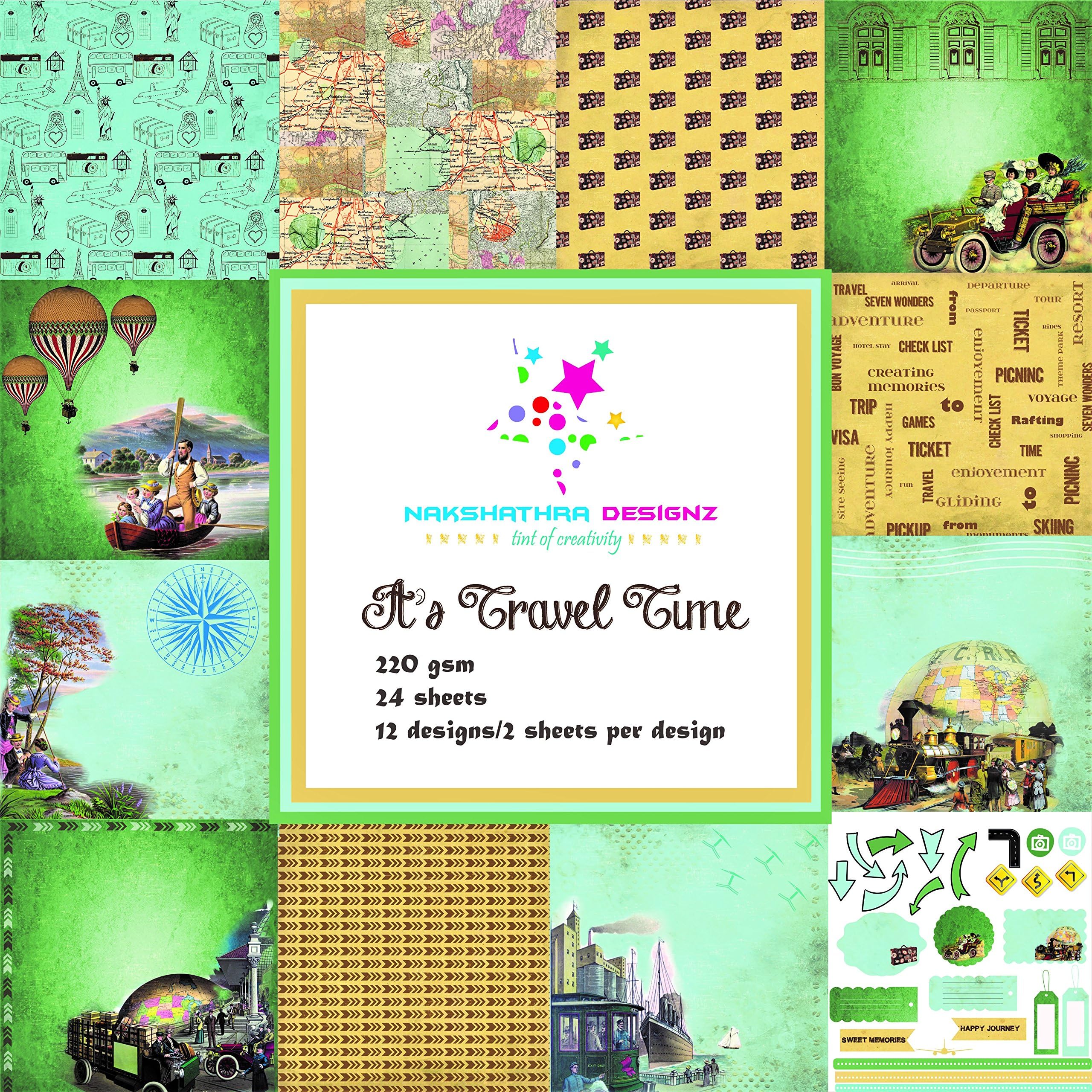 Nakshatra “Its travel time” Craft Paper Sheets 12X12